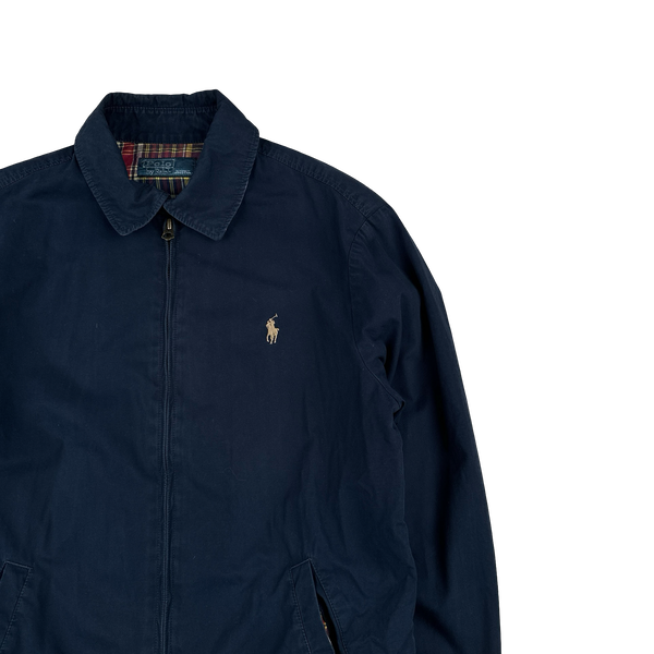 Ralph Lauren Navy Harrington Zipped Jacket - Small