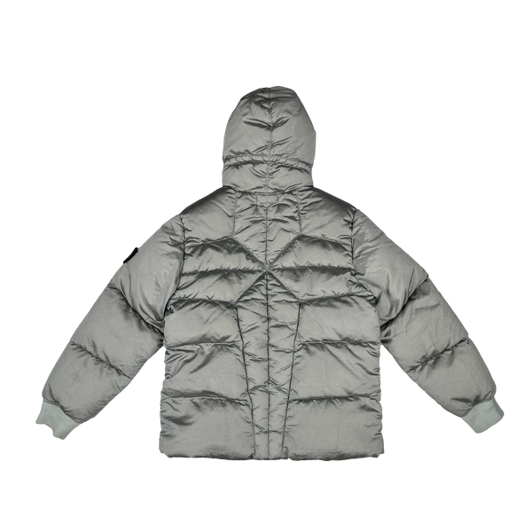 Stone Island 2022 Grey Nylon Metal Econyl Down Puffer Jacket - Medium