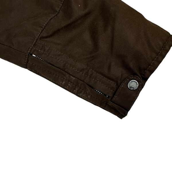 CP Company 2006 Dark Brown Multi Pocket Shearling Lined Goggle Jacket - XL