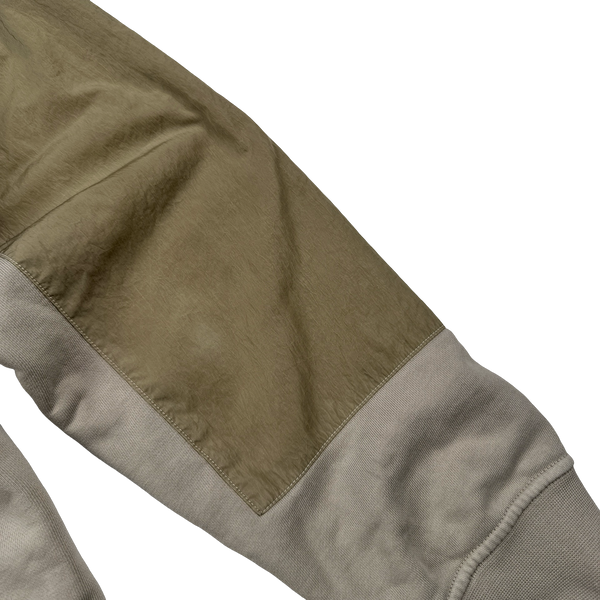 Stone Island 2023 Beige Cotton Nylon Panel Hood Jumper - Large