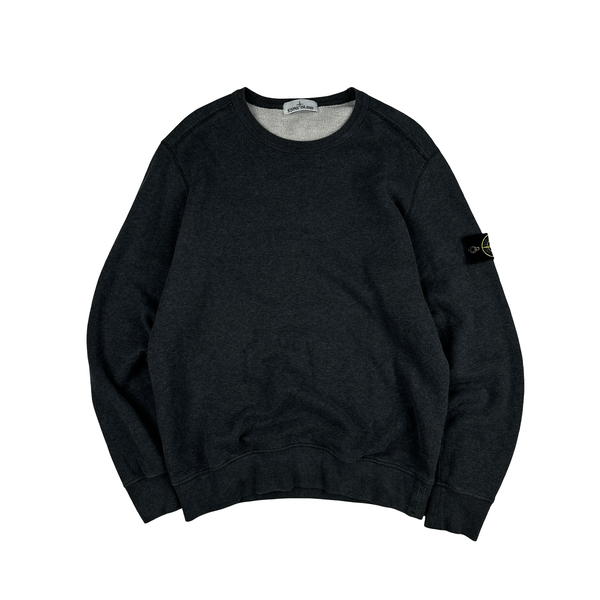 Stone Island 2017 Dark Grey Cotton Crewneck Sweatshirt - Large