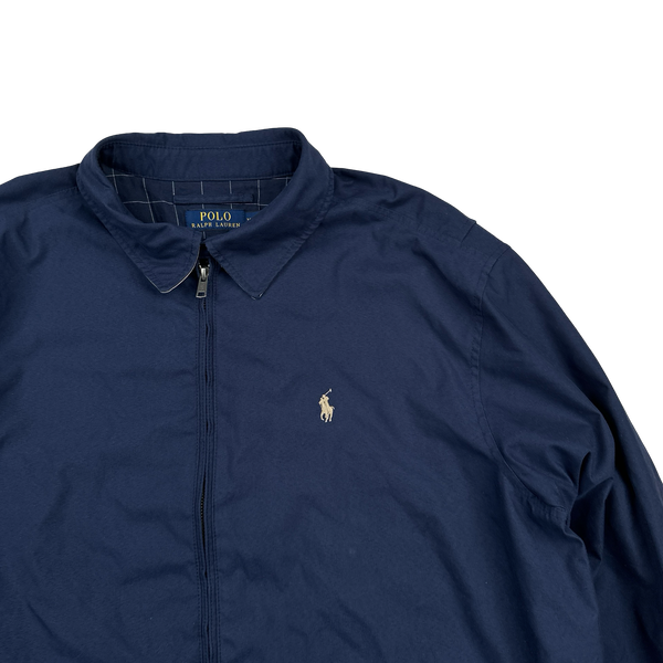 Ralph Lauren Navy Cotton Lined Harrington Jacket - XL