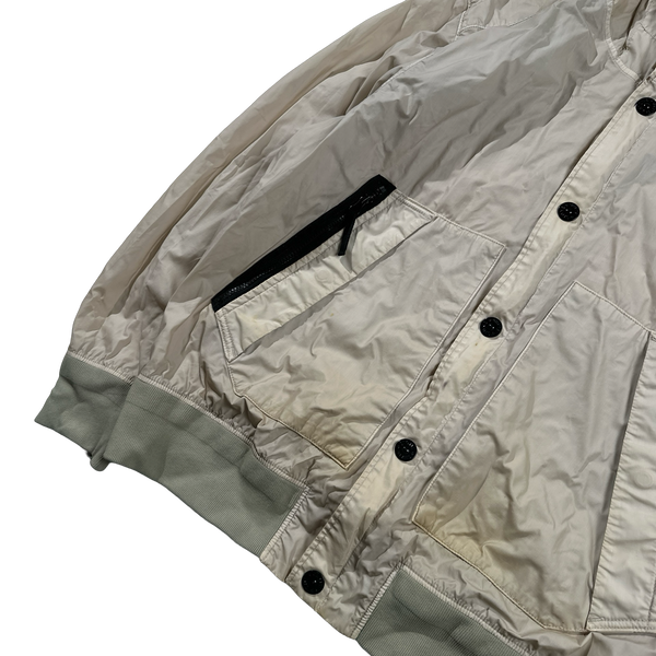 Stone Island 2014 Cream Mussola Gommata Lightweight Jacket - XXL