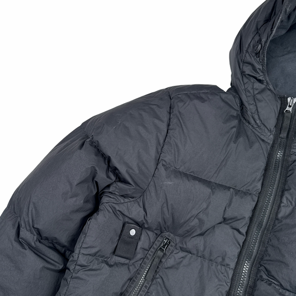 Stone Island 2021 Black Crinkle NY Down Puffer Jacket - Medium