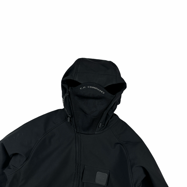 CP Company Black Soft Shell Metropolis Hooded Jacket - XS
