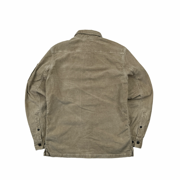 CP Company Beige Corduroy Button Up Shirt - Medium