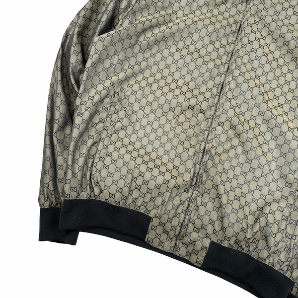 Gucci Monogram Zipped Silk Jersey Lined Jacket - XXL