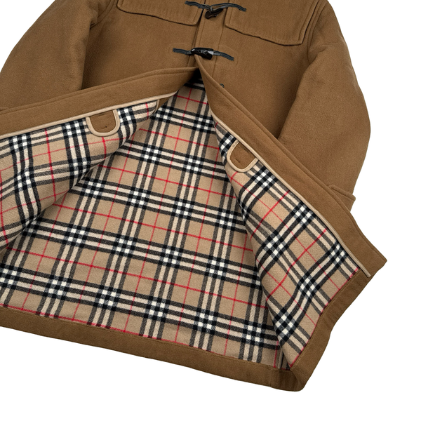 Burberry Lana Wool Blend Hooded Duffle Coat - XL