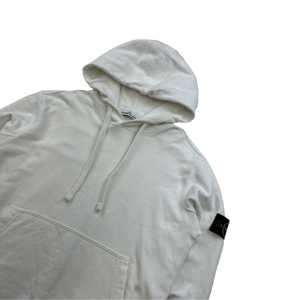 Stone Island 2012 White Pullover Hoodie- Large