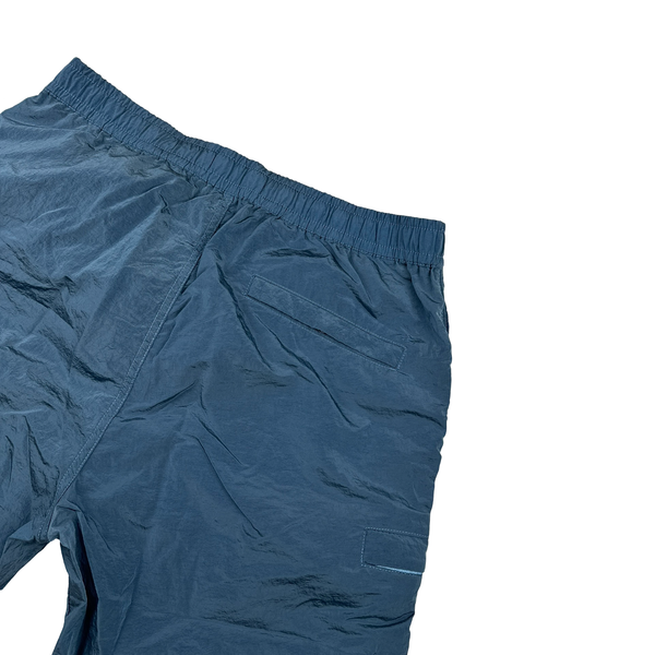 Stone Island 2022 Blue Nylon Metal Loose Fit Cargo Shorts - Large