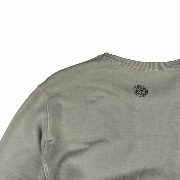 Stone Island 2019 Light Sage Green Cotton Crewneck - Medium