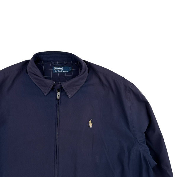 Ralph Lauren Navy Harrington Zipped Jacket - Large