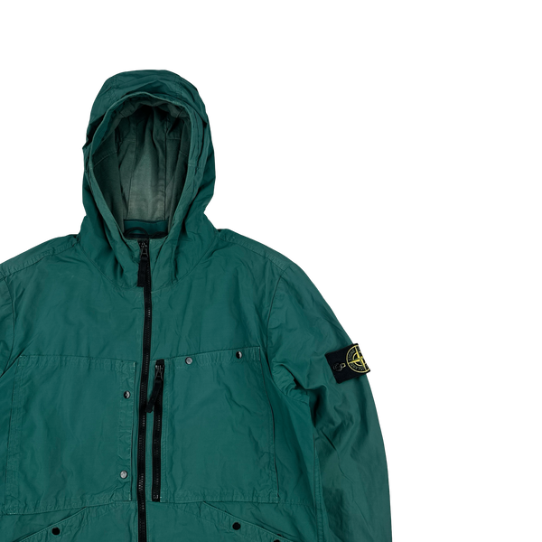Stone Island 2011 Sea Green 2011 Resin Coated Nylon Jacket - Large