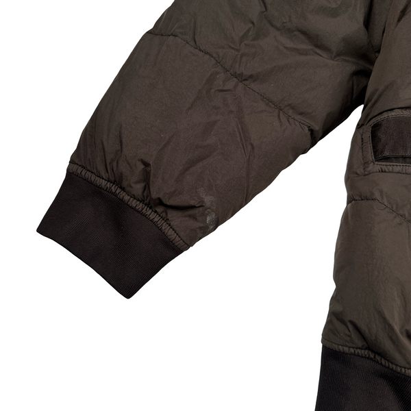 Stone Island 2019 Brown Garment Dyed Crinkle Reps Puffer Jacket - XL