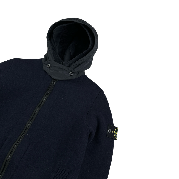 Stone Island 2011 Navy President Knit Heavyweight Jacket - Large