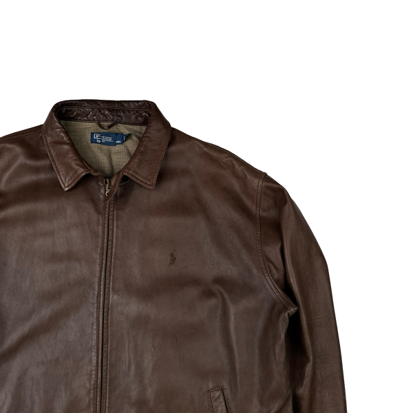 Ralph Lauren Brown Heavyweight Leather Jacket - XXL