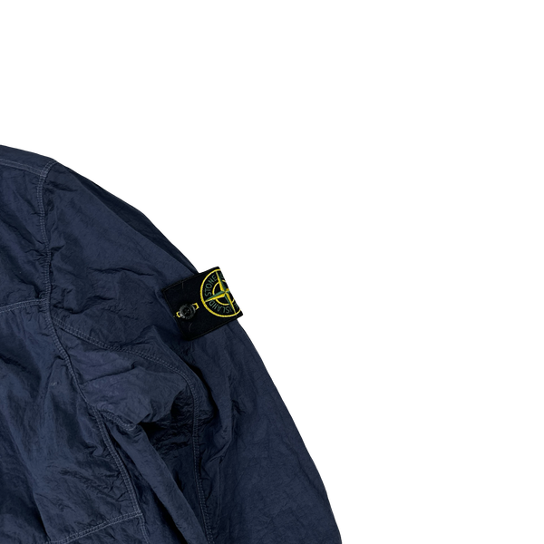 Stone Island 2024 Blue Nylon Metal Overshirt - Medium
