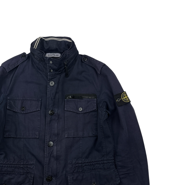 Stone Island 2012 Navy Army Tex Cotton 01 Multi Pocket Field Jacket - Medium