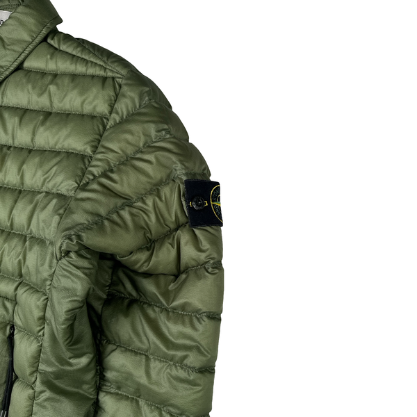 Stone Island 2022 Bio Based Ripstop Nylon Down Green Jacket - Medium