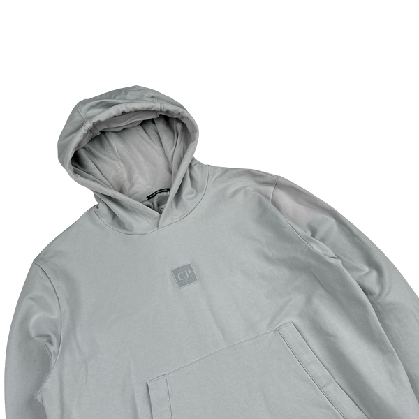 CP Company Grey Metropolis Pullover Stretch Hoodie - Small
