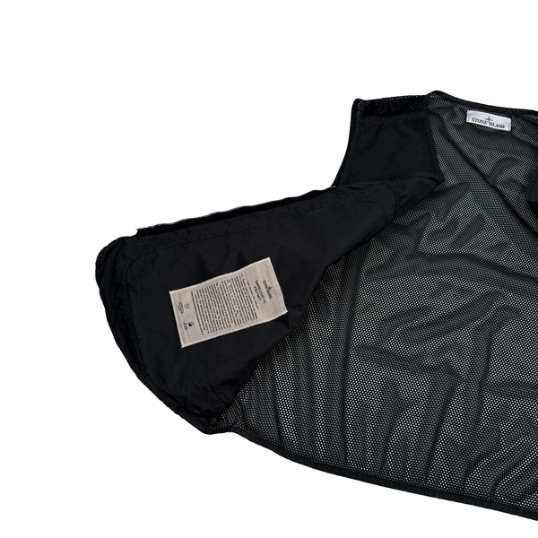 Stone Island 2024 Black David Light-TC Poly Net Gilet - Large