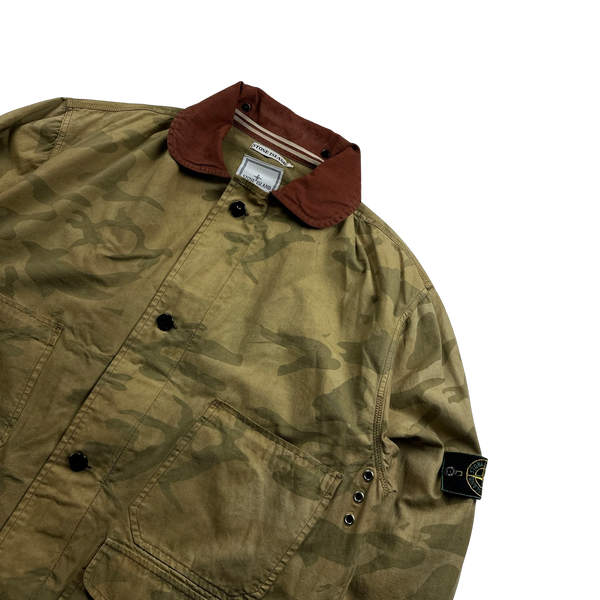 Stone Island 90's Ice Camo Carpenter Buttoned Jacket - Medium