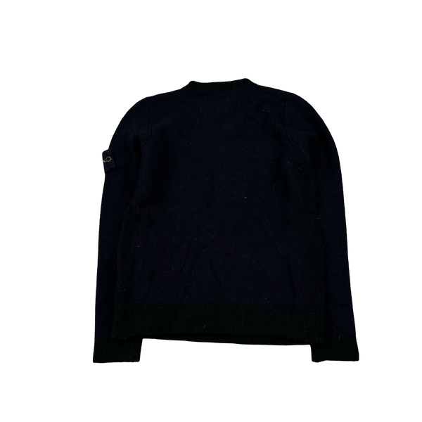 Stone Island 2017 Navy Wool Crewneck Jumper - Medium