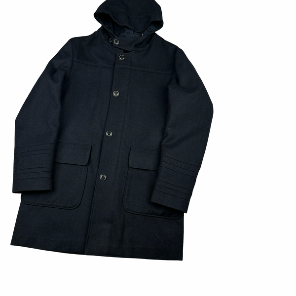 Cp Company B Drill Navy Front Pockets Buttoned Jacket - Large