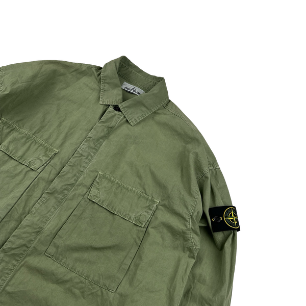 Stone Island 2023 Green Cotton Overshirt - XL
