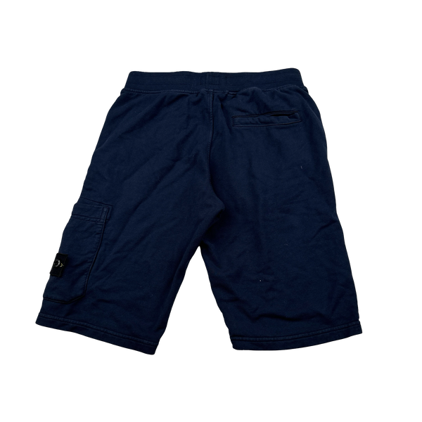 Stone Island 2021 Navy Cotton Cargo Shorts - Age 12