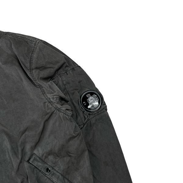 CP Company Grey Limited Edition Comics Cars Chrome Nylon Bomber Jacket - Small