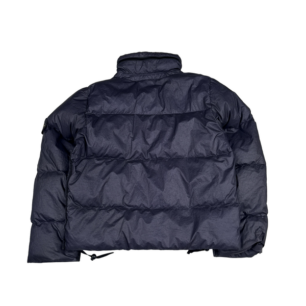 Stone Island 2003 Vintage Down Filled Navy Nylon Jacket - Small