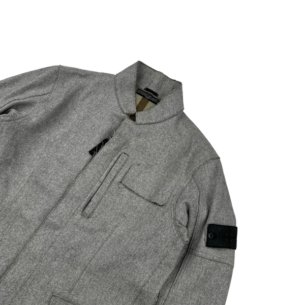 Stone Island 2009 Grey Wool Shadow Project Field Jacket - Large