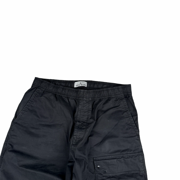Stone Island 2019 Black Cotton Cargo Trousers - 34"