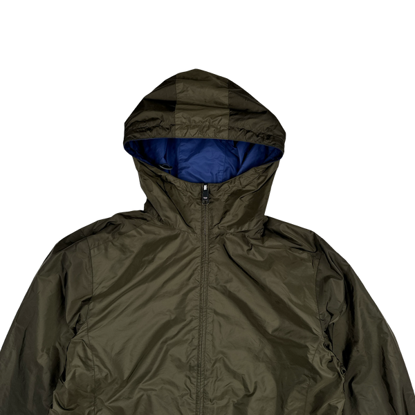Prada Blue/Khaki Red Tab Reversible Nylon Windbreaker Jacket - XL