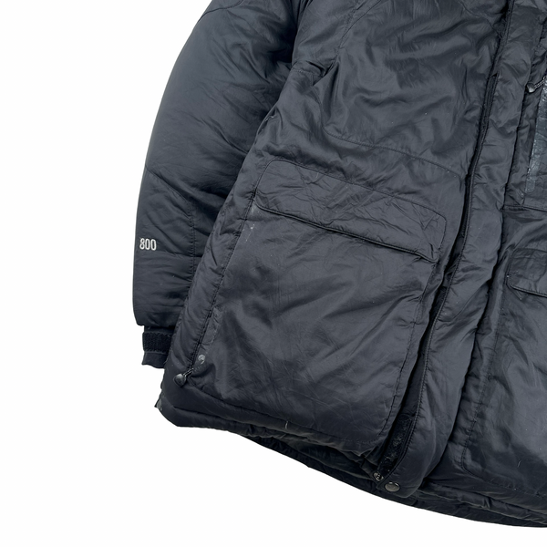 North Face Black Himalayan Summit Series 800 Down Hooded Puffer Jacket - Small