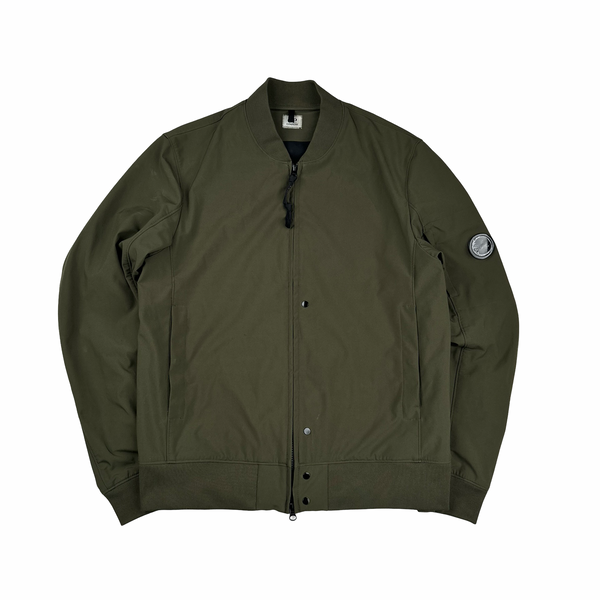 CP Company Khaki Soft Shell Bomber Jacket - Large