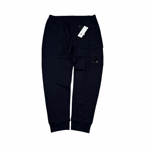 CP Company Navy Cotton Lens View Joggers - Large