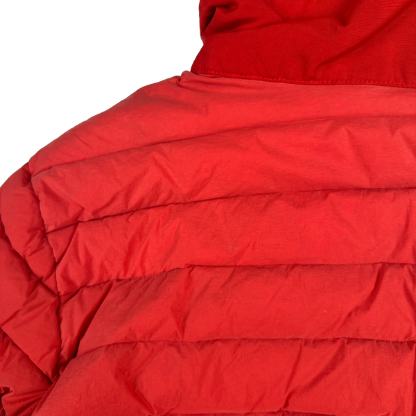 Stone Island 2019 Red Loom Woven Down Chambers Stretch Nylon TC Jacket - Medium