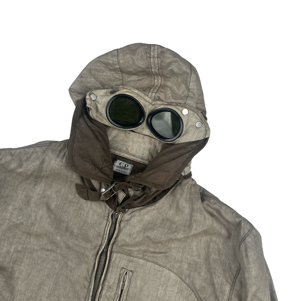 CP Company 2004 Vintage Lino Flax Goggle Jacket - Large