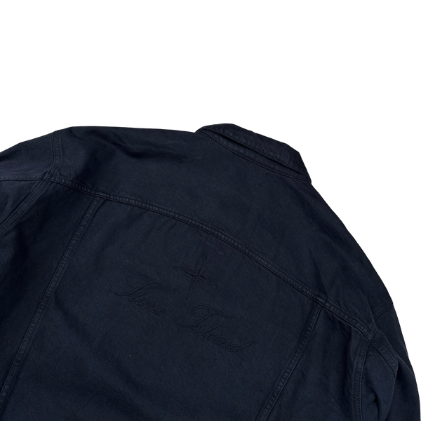 Stone Island x Supreme 2023 Navy Bull Denim TC Jacket - XL