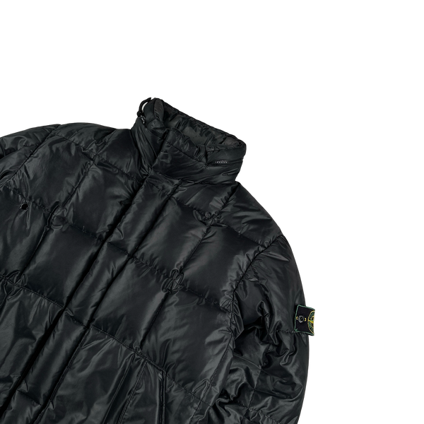 Stone Island 1999 Vintage Black Micro Light Puffer Jacket - Medium