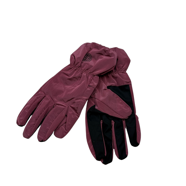 Stone Island Purple 2023 Nylon Metal Gloves