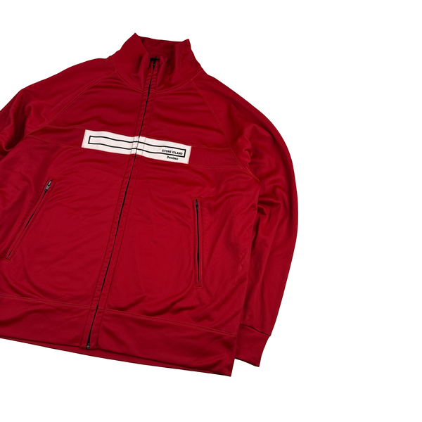 Stone Island 2003 Vintage Denims Red Nylon Track Top - XXL