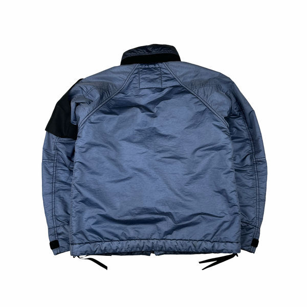 Nemen Nylon Shimmer Light Blue Padded Shell Multi Pocket Jacket - Medium
