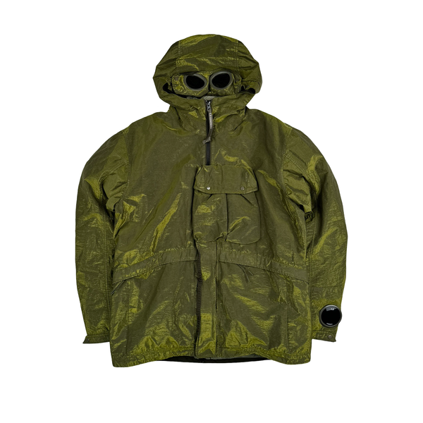 CP Company P.Ri.S.M Green Prismatic Ripstop Membrane Hooded Jacket - Large