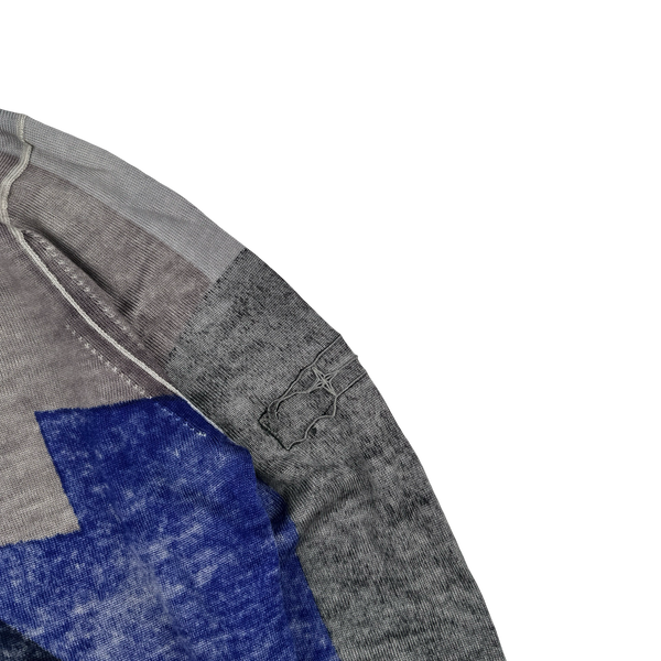 Stone Island 2009 Denims Colour Block Lana Wool Roll Neck Jumper - Small