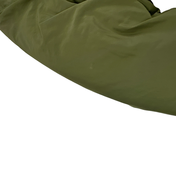 Stone Island 2014 Green Micro Reps Down Filled Fur Trim Parka - Medium