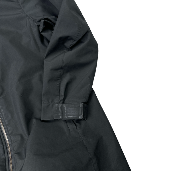 Prada Black Red Tab Long Zipped Jacket - Large