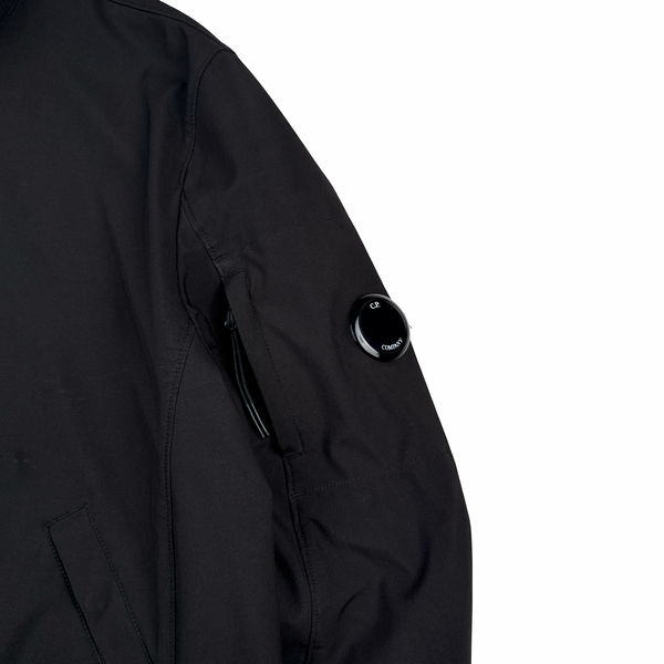 CP Company Black Soft Shell Lens View Zipped Jacket - XL